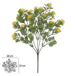FLOR BUQUÊ X5 32CM AMARELO