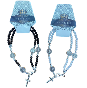 PULSEIRA TERÇO BOLINHA SÃO BENTO