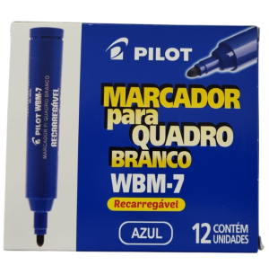 MARCADOR QUADRO BR RECAR.WBM-7 C/12UN AZUL