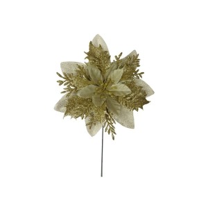 FLOR BICO DE PAPAGAIO 14CM DOURADA