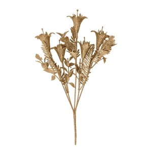 ENFEITE GALHO GLITTER 37CM CHAMPANHE