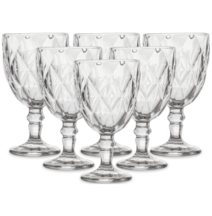 TAÇA VIDRO DG. 340ML 6UN CRISTAL