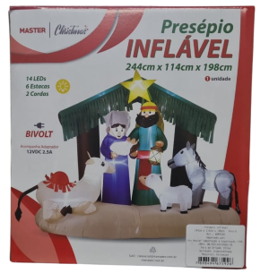 INFLÁVEL PRESÉPIO 14 LED 244X114X198CM BIVOLT