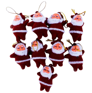  ENFEITE PAPAI NOEL 4CM 9UN