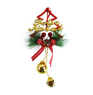  ENFEITE LAÇO/PINHA/ BOLA/GUIZO 20CM