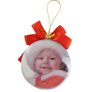 BOLA ACRÍLICO PORTA FOTO 8CM ACHATADA