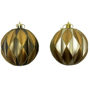 BOLA CX 8CM 4UN DEC.LOSANGO GLITTER