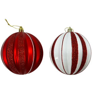 BOLA CX 10CM 4UN GLITTER GOMOS VM/BR