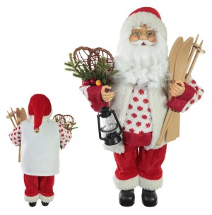  PAPAI NOEL 43CM VM/BR C/ LAMPIÃO ESQUI