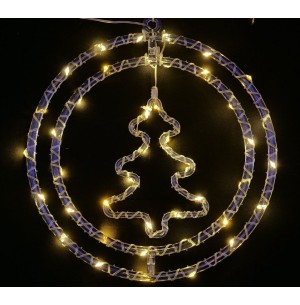  PISCA CIRCÚLO ÁRVORE 42LEDS 32CM AM BIVOLT