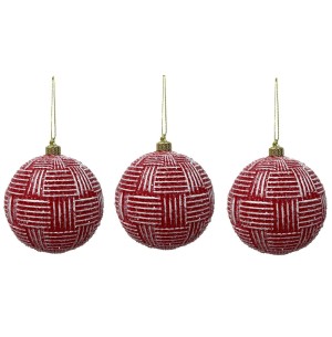 BOLA CX 10CM 3UN TEXTURA VM/BR