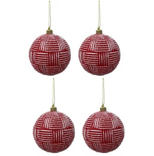 BOLA CX 8CM 4UN TEXTURA VM/BR