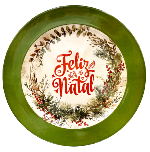  PRATO MELAMINA 17X17CM RED.SOBREMESA FELIZ NATAL