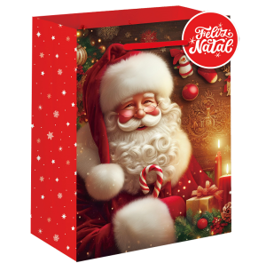 SACOLA PRES.30X40CM PAPAI NOEL