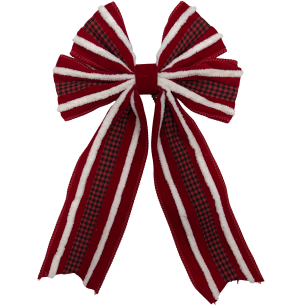  ENFEITE LAÇO 15CM VELUDO XADREZ