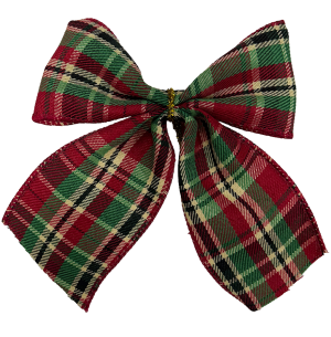 ENFEITE LAÇO 13CM XADREZ VD