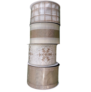  FITA ARAMADA 6,3CMCMX9,14M BEGE GLITTER