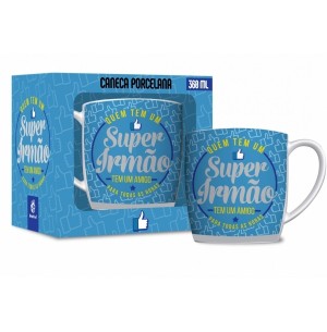 CANECA PORCELANA 300ML URBAN SUPER IRMÃO