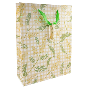 SACOLA PRES.32X42CM GLITTER FLORES