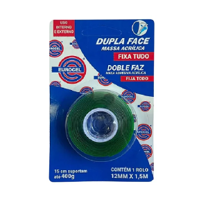 FITA ADES.DUPLA FACE 12MMX1,5M TRANSP.