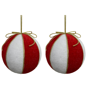 BOLA CX 10CM 2UN CAMURÇA BR/VM