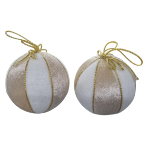  BOLA CX 10CM 2UN CAMURÇA BEGE/BR