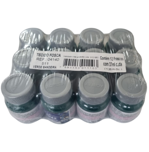 TINTA TECIDO FOS.37ML 12UN VERDE BANDEIRA