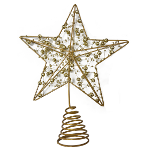  PONTEIRA ESTRELA 20CM ARAMADA CORDÃO BOLINHA