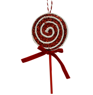  ENFEITE PIRULITO ESPIRAL18CM LANTEJOULA