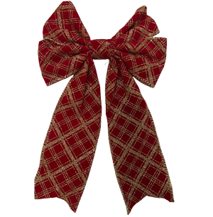  ENFEITE LAÇO 15CM DUPLO VM LINHAS DR GLITTER