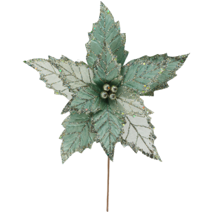  FLOR BICO DE PAPAGAIO GLITTER 30CM VD