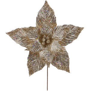  FLOR BICO DE PAPAGAIO GLITTER 30CM DR