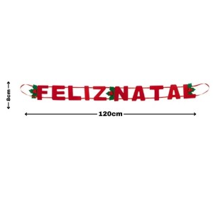 FAIXA FELIZ NATAL 120CM