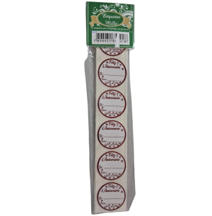 ETIQUETA ADES.100UN FELIZ ANIVERSÁRIO DE...VERMELHO