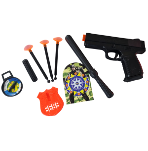 PISTOLA ATIRA DARDOS 15CM 9PÇS