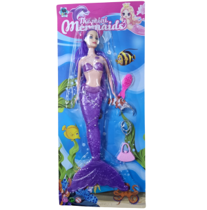 BONECA MAGRA LUZ 32CM SEREIA COM ACESSÓRIOS 