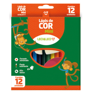 LÁPIS COR SEXT.MINI 12CORES C/12CX