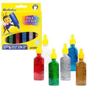 COLA COLORIDA GLITTER 23G C/6 SORTIDA 2923