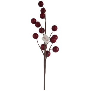 ENFEITE GALHO AZEVINHO 63CM VERMELHO