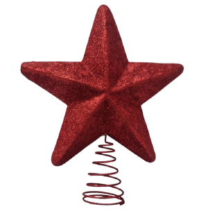 PONTEIRA ESTRELA 22CM GLITTER