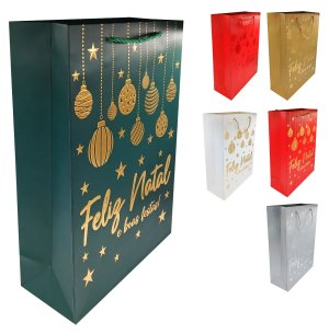  SACOLA PRES.30X42CM FELIZ NATAL