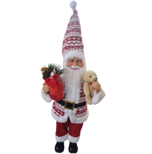 PAPAI NOEL 46CM C/ SACO E URSO