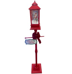 POSTE NATALINO VERMELHO C/ PAPAI NOEL