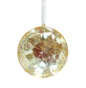 BOLA ACRÍLICO PEDRA DR 10CM ACHATADA