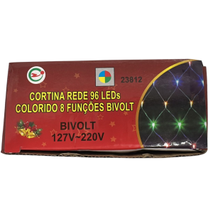CORTINA REDE 96 LED COLOR BIVOLT 