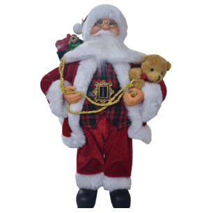  PAPAI NOEL 30CM URSO/SACO PRESENTE