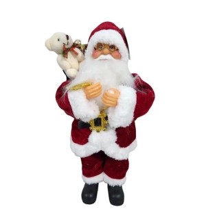 PAPAI NOEL ROUPA VERMELHA 30CM