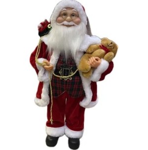 PAPAI NOEL LUXO C/ URSO 45CM
