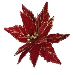 FLOR BICO DE PAPAGAIO GLITTER 31CM VELUDO VM