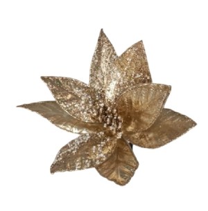 FLOR BICO DE PAPAGAIO GLITTER 30CM DR METALIZADA
